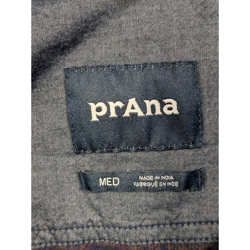 Prana Corduroy Shirt Mens Medium Dooley Long Sleeve Button Multicolor Plaid - Picture 3 of 12